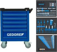 Gedore Werkzeugwagen Workster WSL-M-TS-172 in Blau mit 172-teiligem Sortiment, abschließbar und rollbar - Bild 1