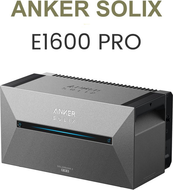 Anker SOLIX Solarbank 2 E1600 PRO Solarspeicher für Balkonkraftwerke in Grau - Bild 1