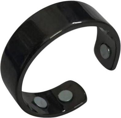 Fulv Akupressurring, Zinklegierung, schwarz, Unisex - Bild 1