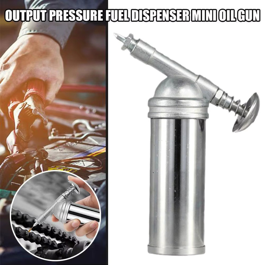 Tragbare Hand-Fettpistole aus Zink-Legierung in Silber mit 1000 PSI Hochdruck für Auto und DIY-Handwerkzeuge - Bild 3