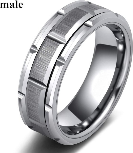 YIRAN Partnerringe Set, Edelstahl, Silber, Zirkonia, Unisex - Bild 1