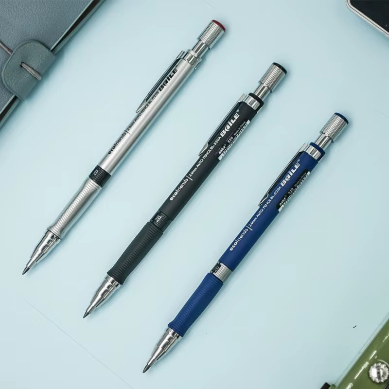 2-9-teiliges Set automatischer Druckbleistifte mit 2,0 mm Minen in Schwarz für Schule und Zeichnen - Bild 5