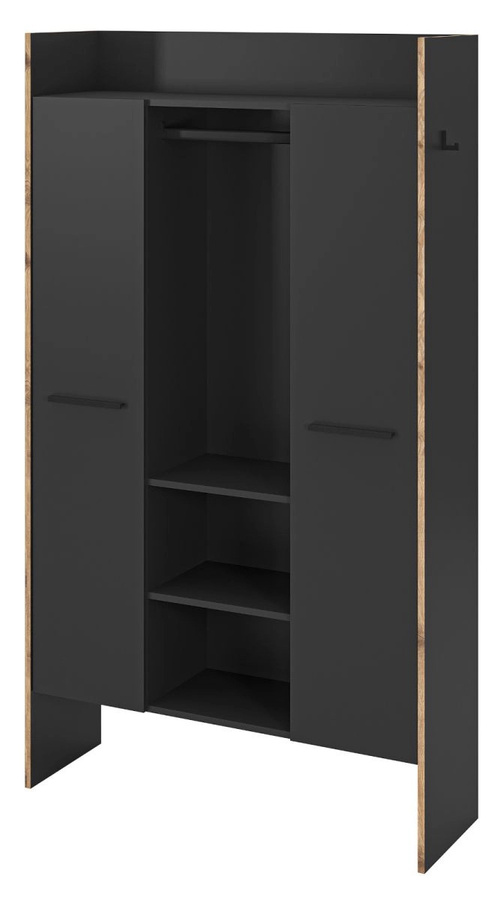 Inn.Furn Garderobe Salud in Grau und Nox Eiche, B/H: 105 x 189 cm - Bild 5