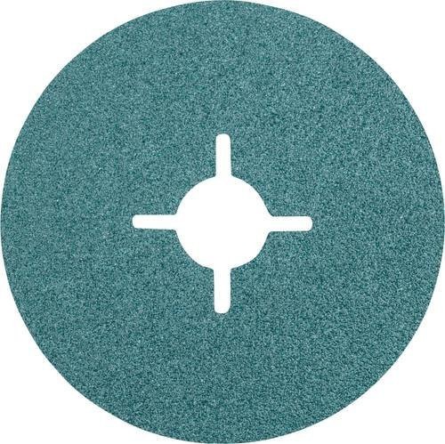 PFERD Zirkon Fiberscheibe Ø 115 mm Z60 in Türkis für hohen Abtrag auf Stahl, 25 Stück - Bild 1