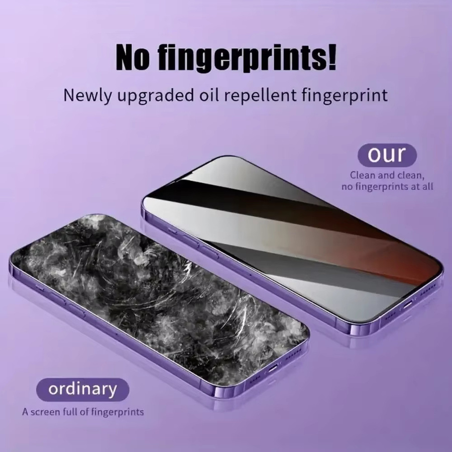 Amti 4-in-1 Spy Displayschutzfolie und Kameraobjektivglas Set für iPhone 14 15 16 17 Pro Max Air 16e Plus in Transparent - Bild 4