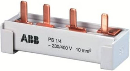 ABB Phasenschiene PS 4/30/16 H AFDD, 4-polig, 30 Pins, 16qmm, grau - Bild 1