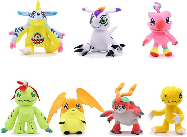 Bandai Digimon Agumon Tailmon Palmon, Plüschfiguren - Bild 1