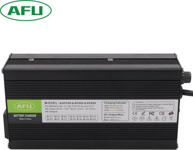 AFU Li-Ionen-Akkuladegerät 71,4V 6A für 62,9V 17S Akku Smart Charger in Schwarz - Bild 1