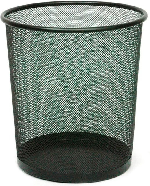 PROREGAL SparSet 4er Pack Runder Konischer Perforierter Papierkorb aus Metall in Schwarz, Durchmesser: 34,5 cm, Höhe: 29,5 cm, Volumen: 19 Liter - Bild 1