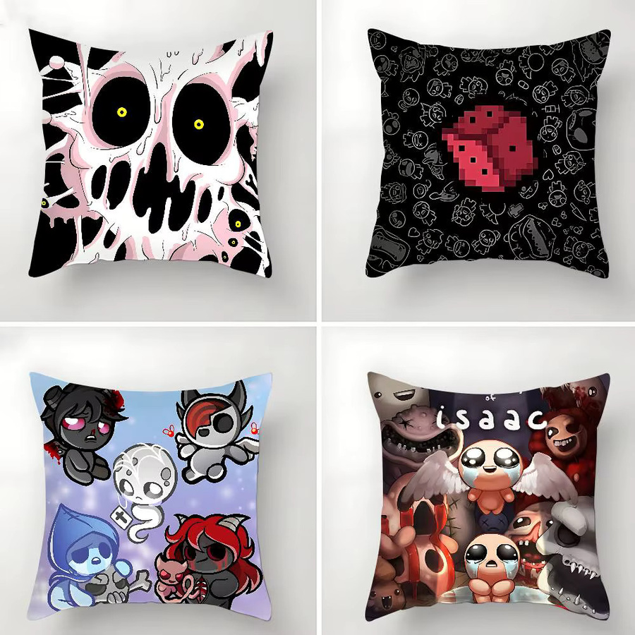 52TOYS The Binding of Isaac Kissenbezug aus weichem Plüsch mit doppelseitigem Druck, Mehrfarbig - Bild 2