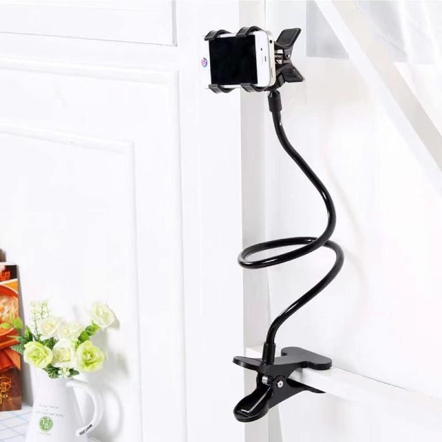 GOT-TOG Handyhalter Smartphone-Ständer mit 360-Grad-Drehung und flexiblem, winkelverstellbarem Arm, rutschfest, in Schwarz oder Weiß - Bild 1