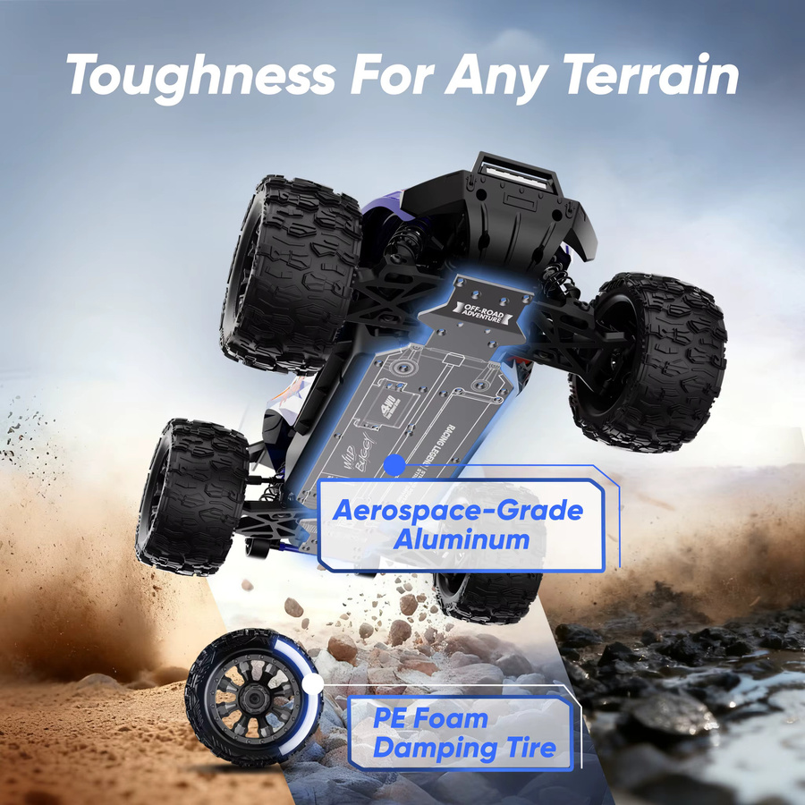 JIUSI MT14R RC Auto Offroad, 1:14, 4WD, blau - Bild 2