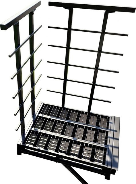 Minka Ausstiegspodest Flex Grid aus Stahl in Schwarz - Bild 1
