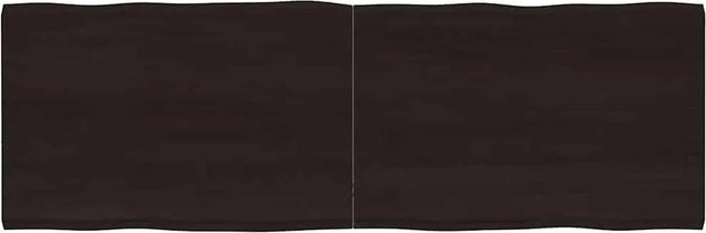 vidaXL Tischplatte aus Massivholz in Eiche Optik mit Baumkante, braun, B/T: 180 x 60 cm - Bild 1