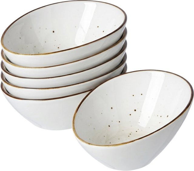 Ritzenhoff & Breker Dipschalen Cosmo aus Keramik, 6er Set, Multicolor und Weiß, Breite: 11,5 cm, Tiefe: 8,5 cm - Bild 1