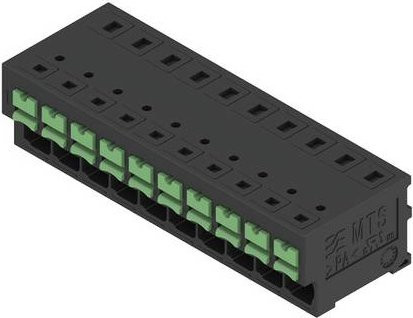 Weidmüller Leiterplattenklemme 4mm² Polzahl 10 Schwarz 10 Stück - Bild 1
