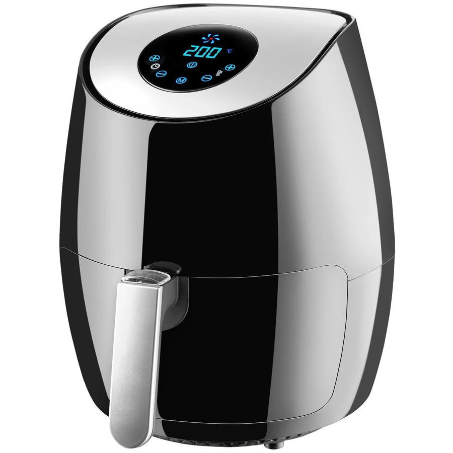 tectake Heißluftfritteuse Mitch 3,6 l Schwarz mit Digitaldisplay und Timer - Bild 2