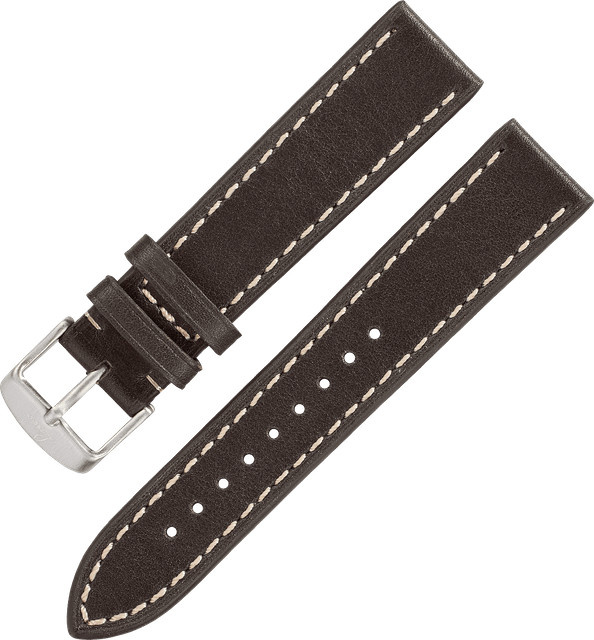 Laco Uhrenarmband Leder, dunkelbraun - Bild 1