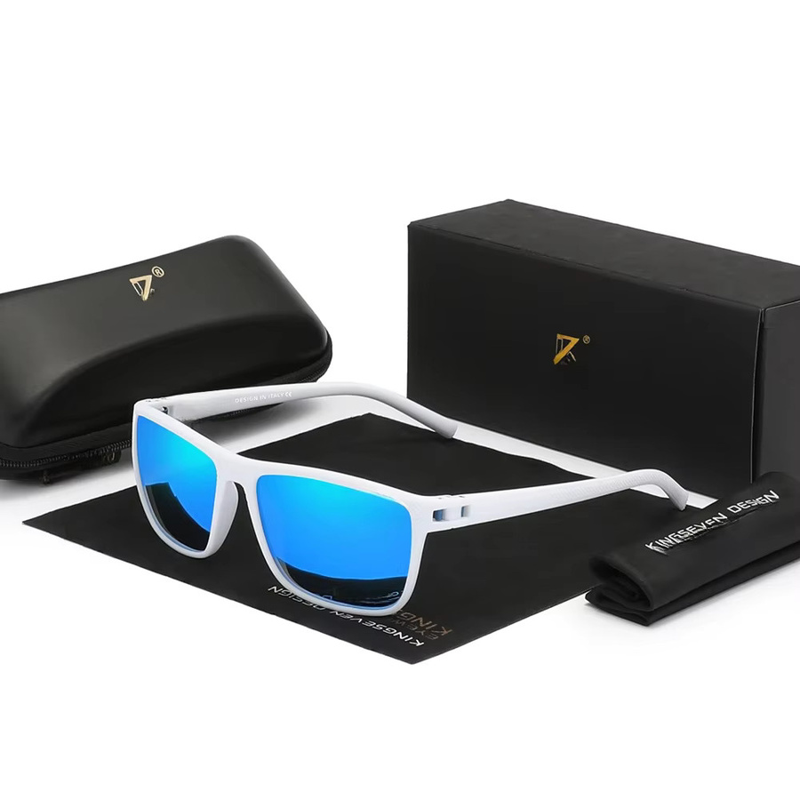 Kings even Sonnenbrille, rechteckig, blau verspiegelt, Vollrand, Herren - Bild 2