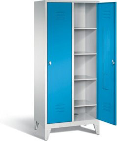 C+P Wäsche-Spind Classic in Lichtblau und Lichtgrau, H: 185 cm, B: 81 cm, T: 50 cm - Bild 1