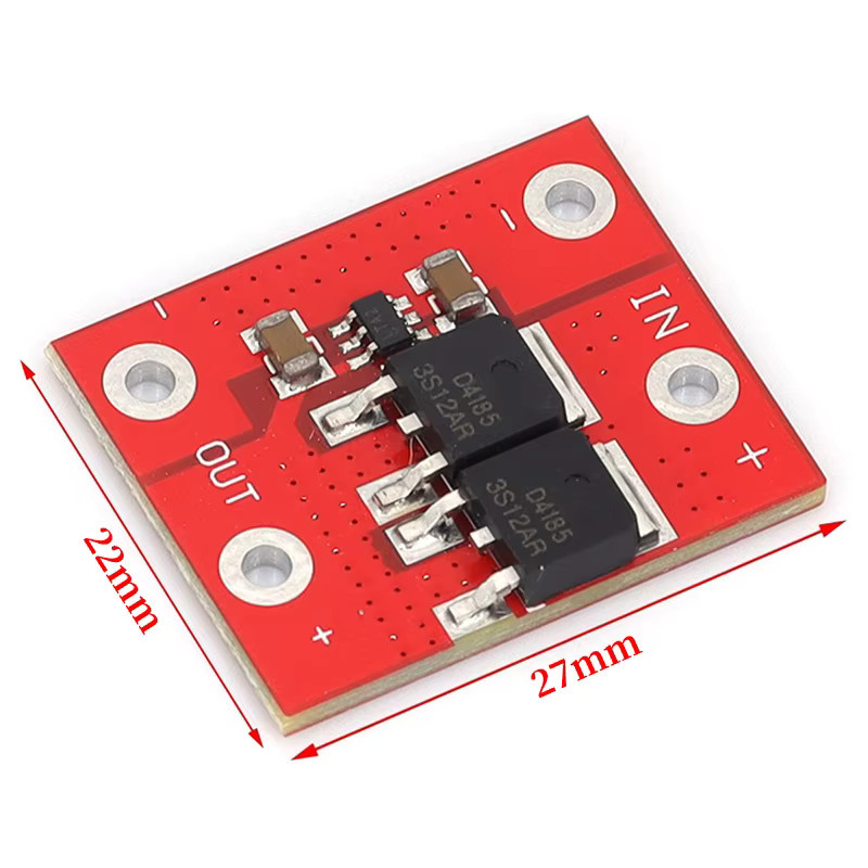 Stlxy Diodenmodul Low-Dropout-Diode für Solar DC3-28V mit 15A Anti-Reverse-Schutz in Rot - Bild 2