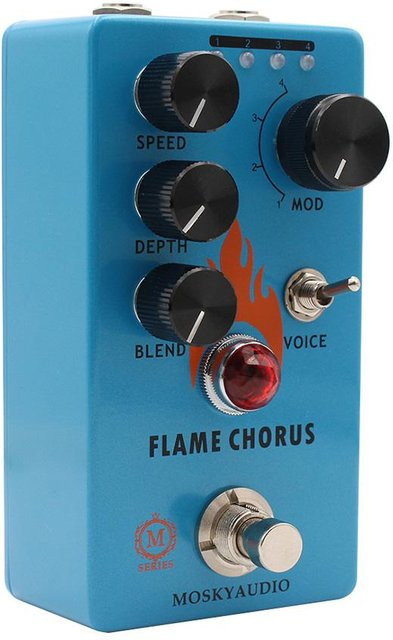 MOSKYAUDIO Gitarren-Chorus-Effektpedal mit Geschwindigkeit, Tiefe und Blend-Steuerung in Blau - Bild 1