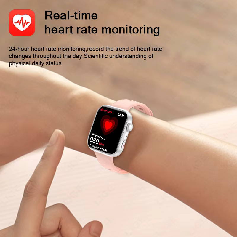 LIGE Smartwatch, AMOLED-Bildschirm, Silikon, Schwarz - Bild 3