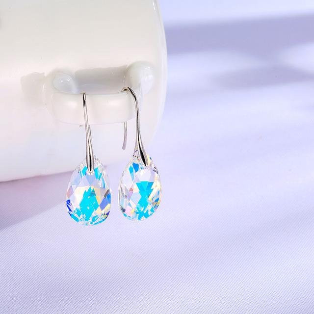 Wucifang Jewelry Tropfenohrringe, Kristalle, Silber, Damen - Bild 1