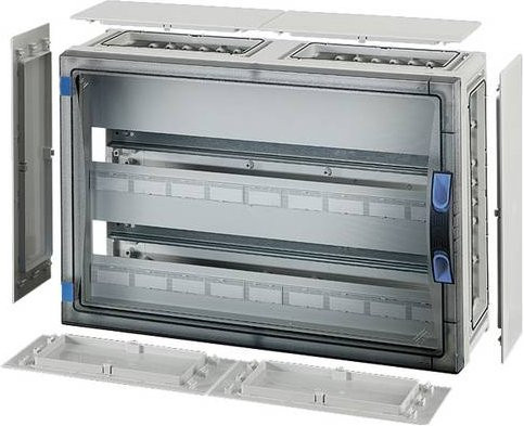 Hensel Kleinverteiler FP 1408 Aufputz in Weiß und Transparent mit 54 Teilungen und 2 Reihen - Bild 1