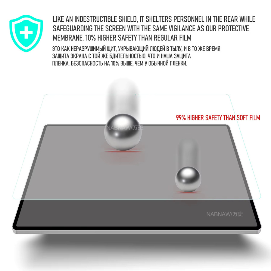 Lenovo YOGA Pad Pro 14,5 AI Schutzfolie aus gehärtetem Glas, 2er-Pack, transparent, HD Anti-Scratch Screen Protector - Bild 3