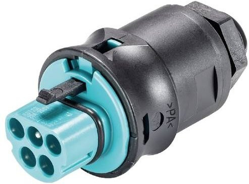Wieland Electric 96.052.6153.6 Geräteanschluss in Türkis und Schwarz - Bild 1
