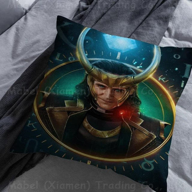 Dekokissenbezug L-Loki Film Design, bedruckte Kissenhülle für Couch und Bett, B/H: 40 x 40 cm, Multicolour - Bild 1