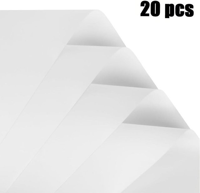 SZ-Damai Blumentütenpapier Weiß, 20 Stück, wasserdichtes Geschenkpapier für Blumen, Hochzeiten und Geburtstage, B/B: 58,0 x 58,0 cm - Bild 1