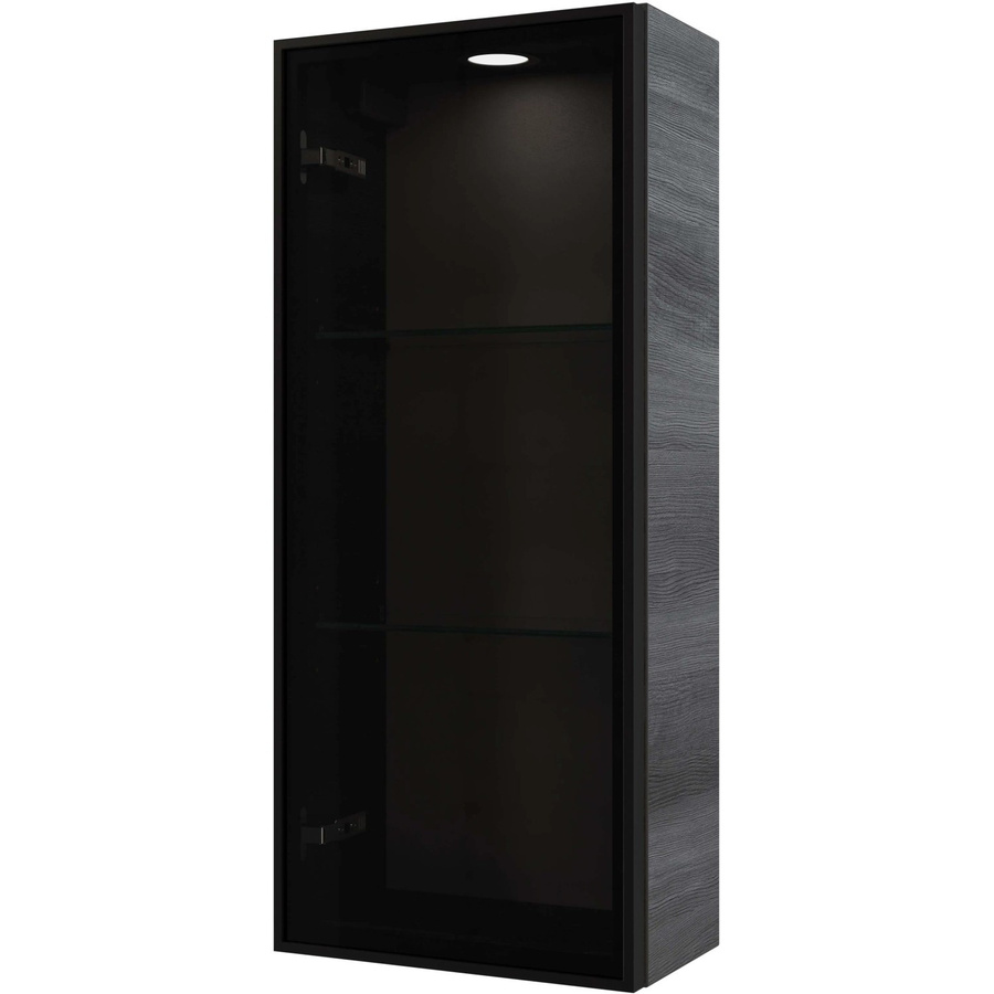 Pelipal Vitrinen-Wandschrank Quantum 05 in Graphit mit Rauchglas und LED-Beleuchtung, Breite: 30 cm - Bild 2