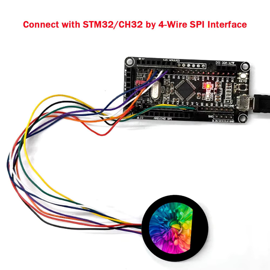 SURENOO 0,96 Zoll IPS SPI LCD Modul Rundes Display mit 240x240 Pixeln für Arduino ESP32 Raspberry Pi STM32 - Bild 3