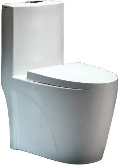Siphonic-Toilette in Weiß mit hoher Spülwirkung - Bild 1
