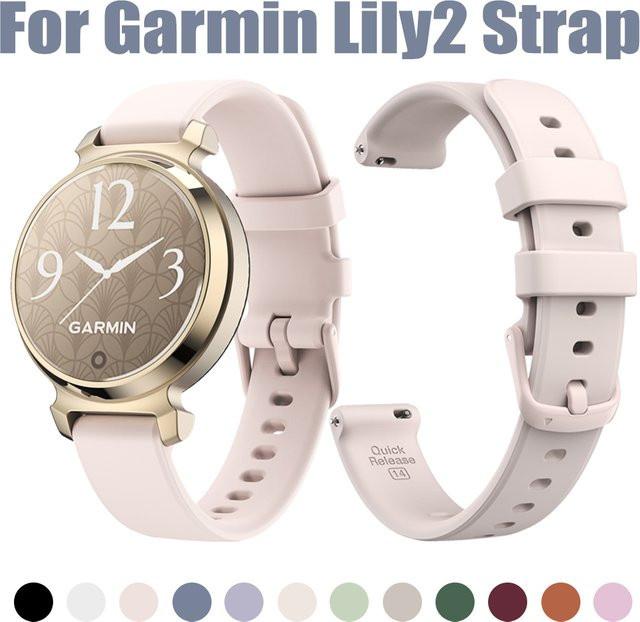 Garmin Uhrenarmband Silikon, 14 mm, Weiß, Unisex - Bild 1