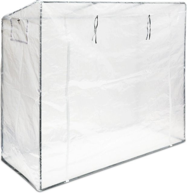 Relaxdays Tomatengewächshaus XL aus Metall mit transparentem Schrägdach, B: 200 cm, T: 160 cm, H: 80 cm - Bild 1