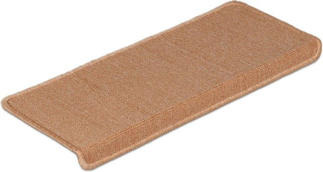 Relaxdays Stufenmatten 15er Set aus Kunststoff in Beige, selbstklebend und rutschfest, B/T/H: 65 x 24 x 4 cm - Bild 1