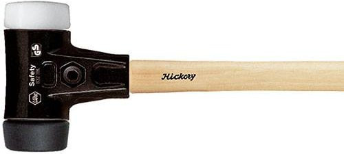 Wiha Schonhammer Safety Sledge mit Hickory-Holzstiel und Rund-Schlagkopf 80 mm, Gesamtlänge: 840 mm, Gewicht: 3450 g - Bild 1