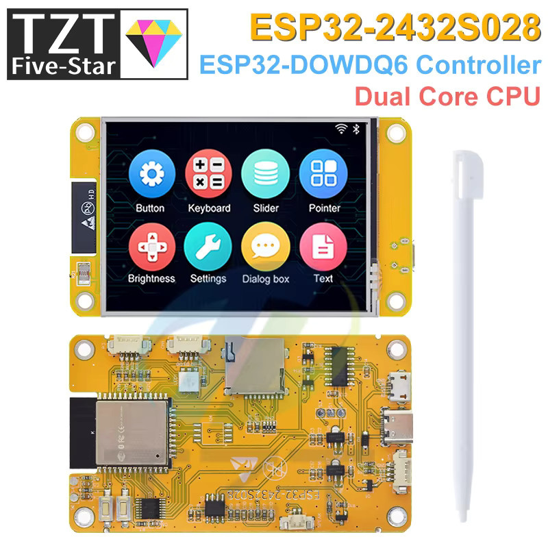 TZT ESP32 LVGL Entwicklungsboard mit 2,8 Zoll LCD TFT-Modul, WLAN und Bluetooth, Smart Display Bildschirm mit Touchfunktion - Bild 5