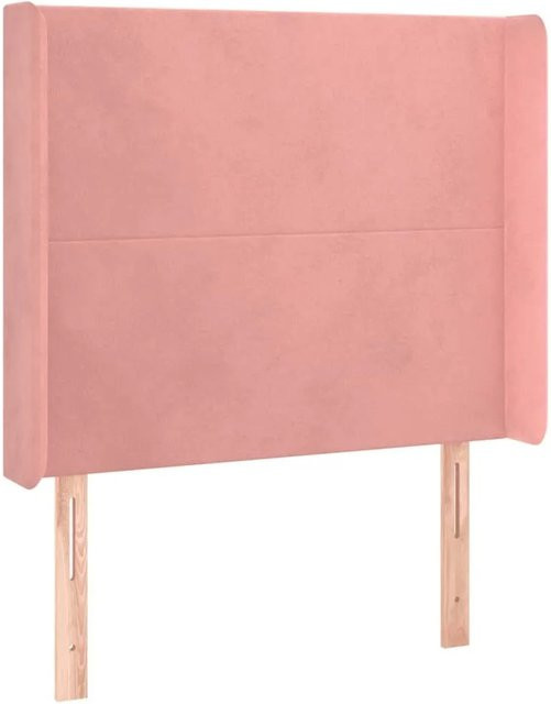 vidaXL LED Kopfteil aus Samt in Rosa mit USB-Ladeport und integrierter Beleuchtung, B/T/H: 93 x 16 x 118/128 cm - Bild 1