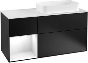 V&B Waschtischunterschrank Finion mit Wandbeleuchtung, Blau lackiert, Breite: 120 cm, Tiefe: 50,1 cm, Höhe: 50,1 cm - Bild 1