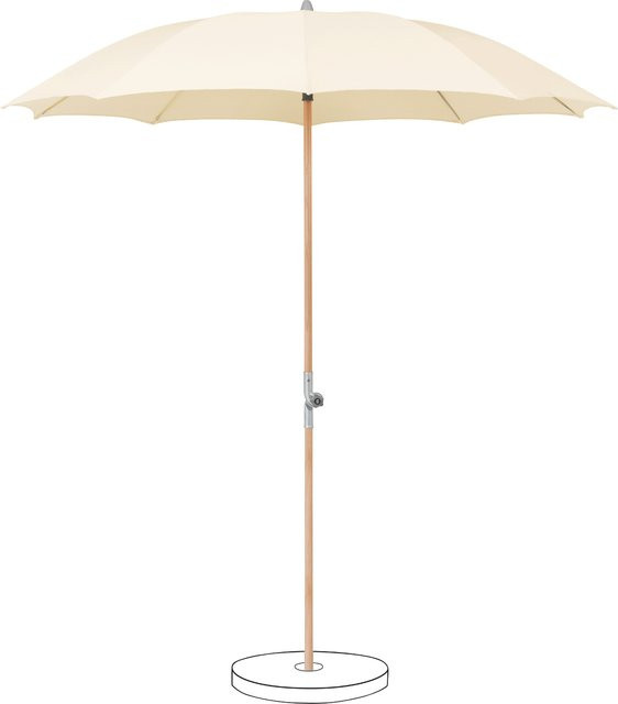 Suncomfort by Glatz Sonnenschirm Rustico Mittelmastschirm aus Holz und Stahl in Ecru mit Ø 220 cm - Bild 1