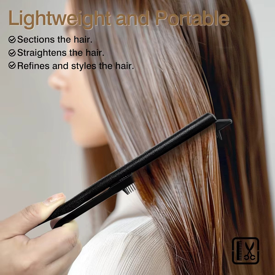 V-förmiger Haarglätter Kamm aus Weizenstroh, Unisex - Bild 4