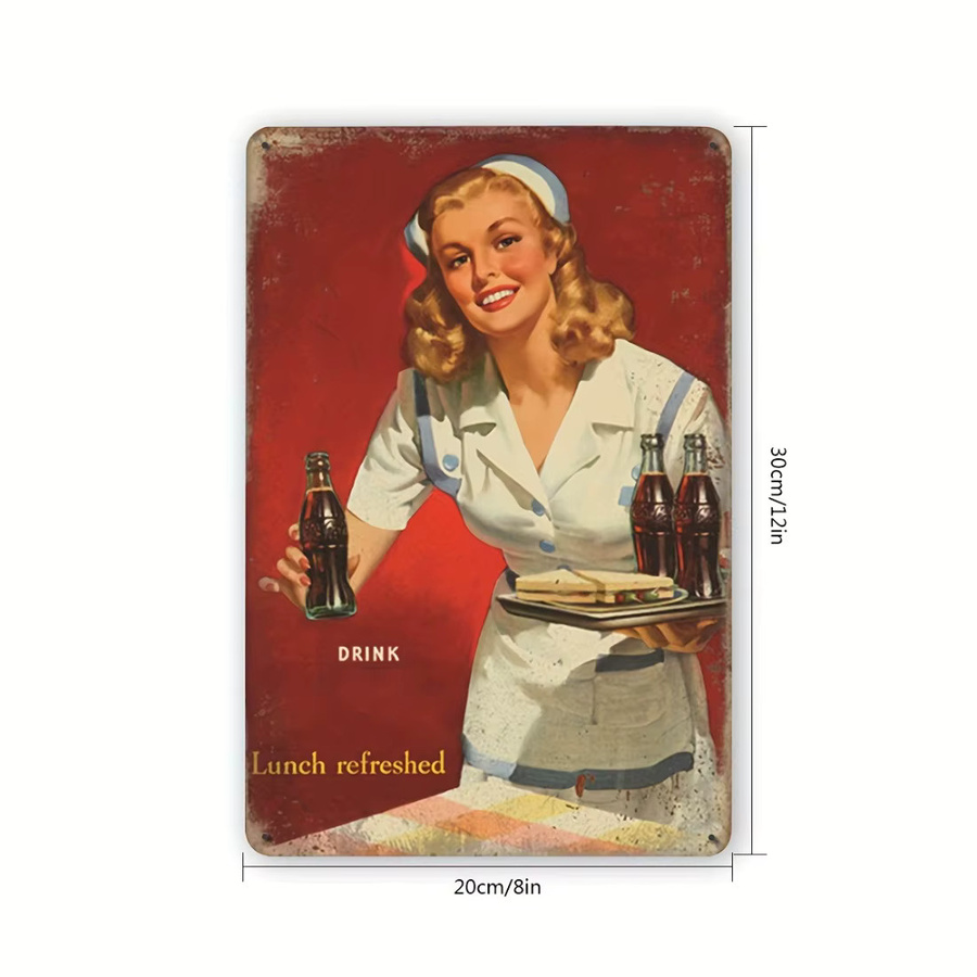 HELLOYOUNG Retro Metallschild in Mehrfarbig für deine Wanddekoration, B/H: 20,3 x 30,5 cm - Bild 2