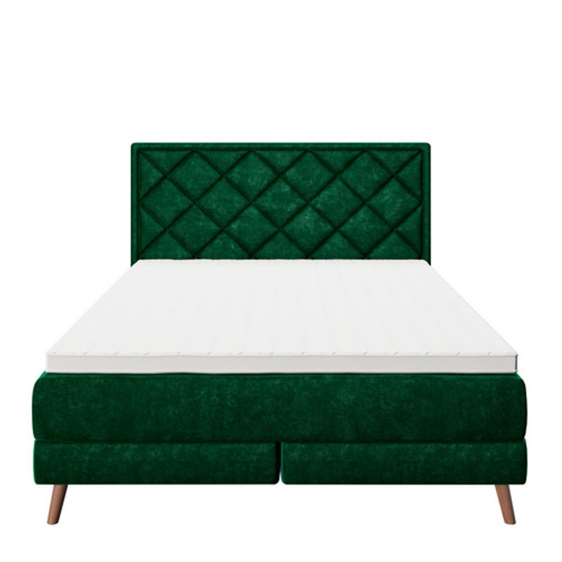 PHOENIX Boxspringbett AUDREY in Grün, B/H/T: 190 x 118 x 210 cm - Bild 2