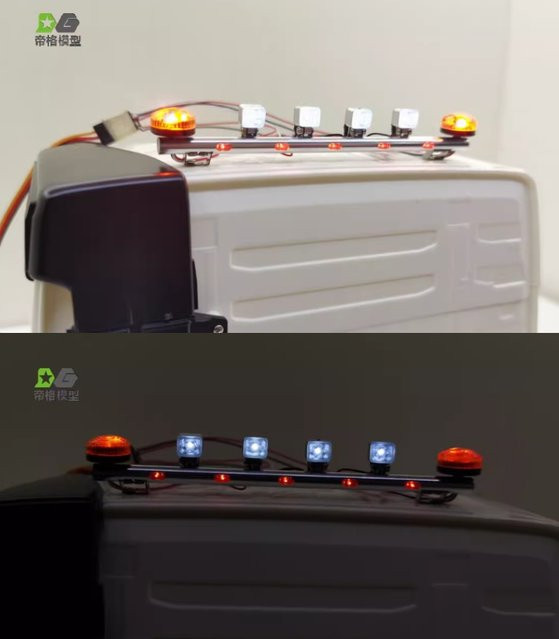 SCALECLUB LED-Simulations-Metall-Technik-Scheinwerfer, 1:14, Zubehör - Bild 1