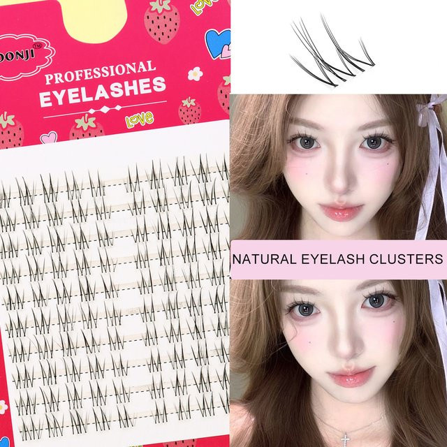 JIYOONJI Wimpernbüschel, 100 Stück, natürlich, Unisex - Bild 1