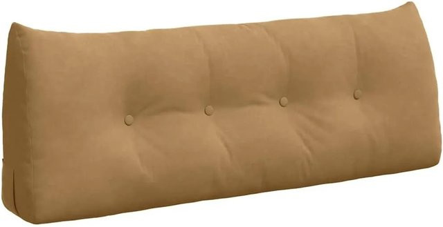 vidaXL Rückenkissen aus Samt in Braun, B/H/T: 120 x 50 x 24 cm - Bild 1
